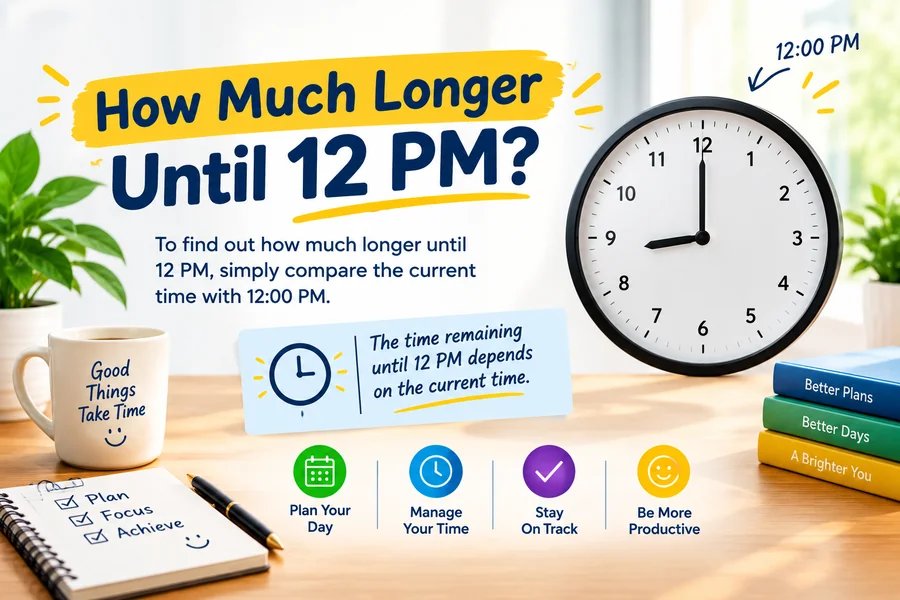 How Much Longer Until 12 pm? Simple Time Guide